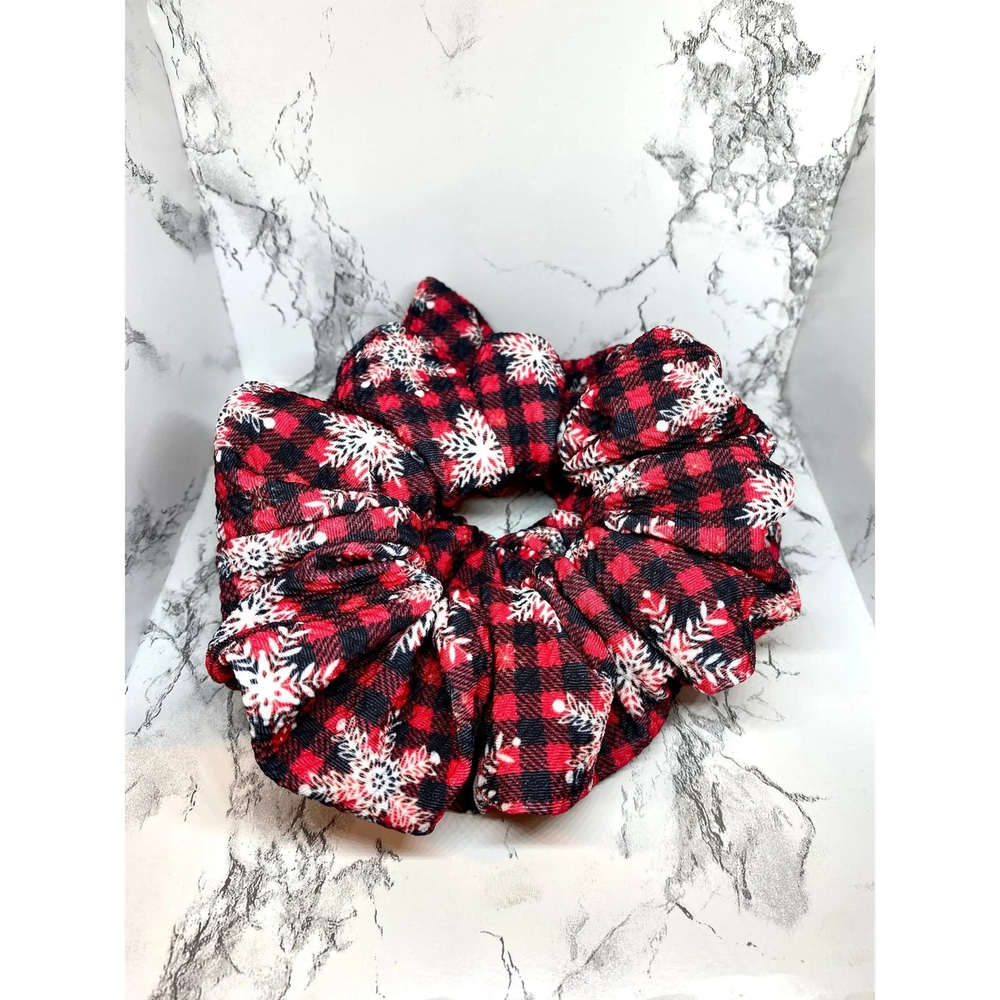 Buffalo Snowflake Christmas Bullet Scrunchie Enchanted Scrunch