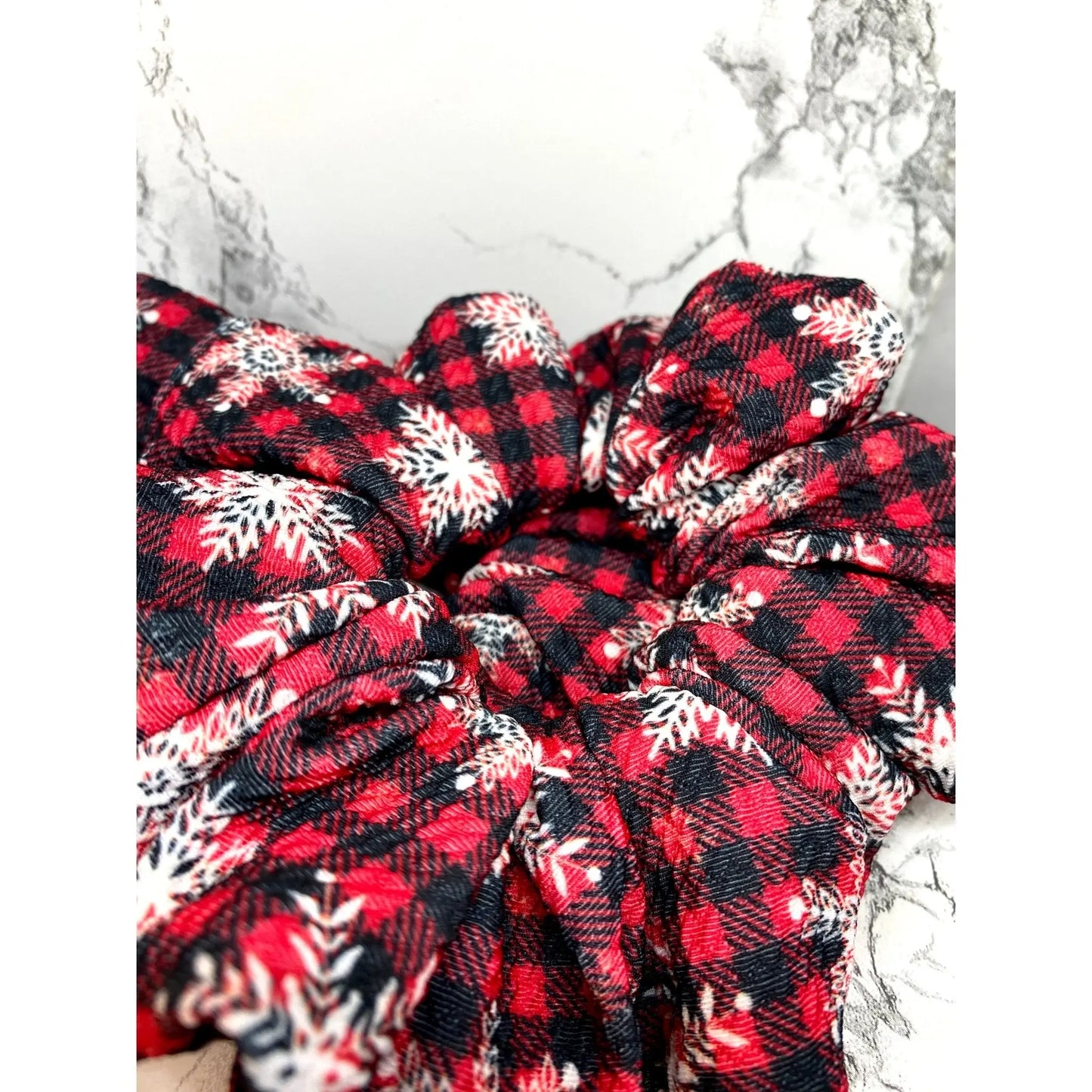 Buffalo Snowflake Christmas Bullet Scrunchie Enchanted Scrunch