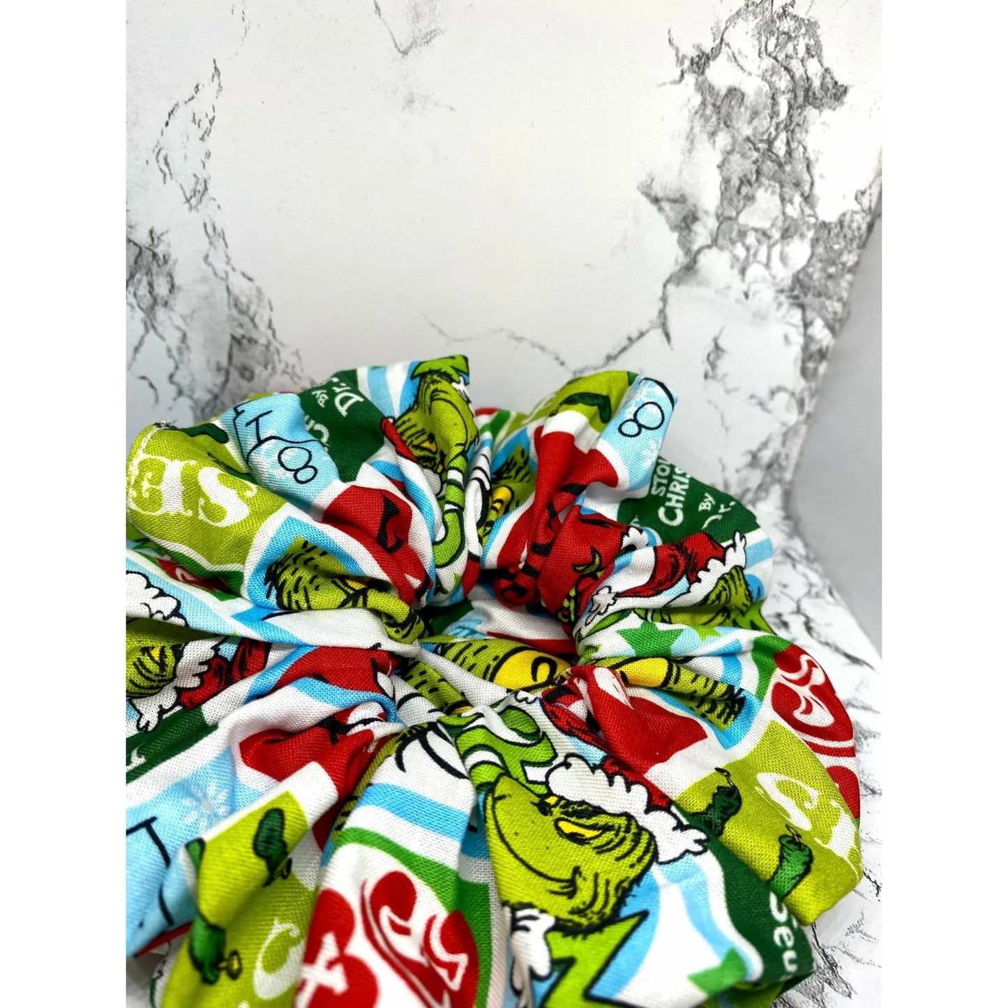 Green Grinch Christmas Scrunchie Enchanted Scrunch