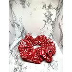 Load image into Gallery viewer, Ho Ho Ho Red Christmas Bullet Scrunchie
