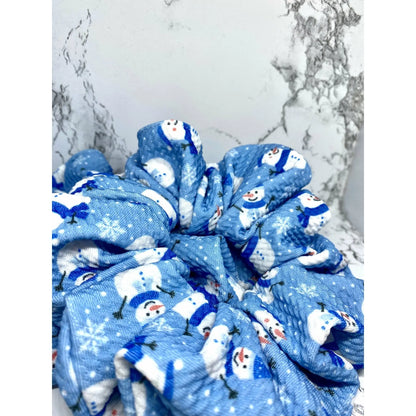 Snowflake Snowman Christmas Bullet Scrunchie Enchanted Scrunch