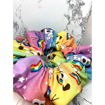 Pride Dog Rainbow Scrunchie